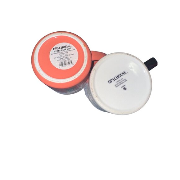 Opalhouse Monogram Stoneware Mug Set - Initial "T" - Floral & Coral Designs - 2- - Picture 10 of 12